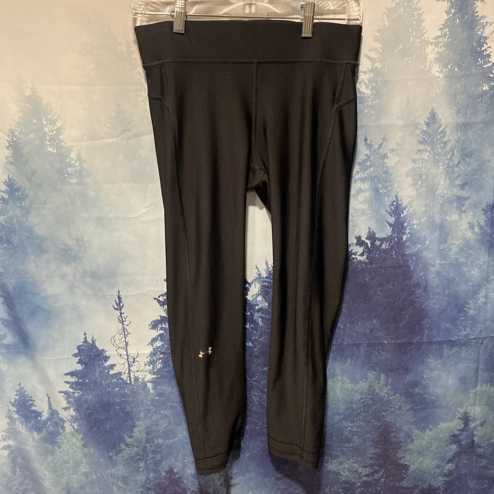 Under Armour Leggings Womens Medium Black Compression High Waist Gym Wear